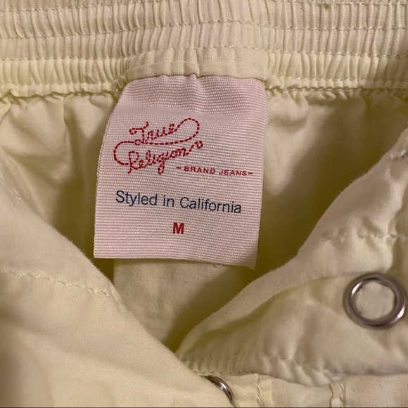 True Religion spaghetti string or strapless pale yellow blouse. Size M. - Picture 4 of 7